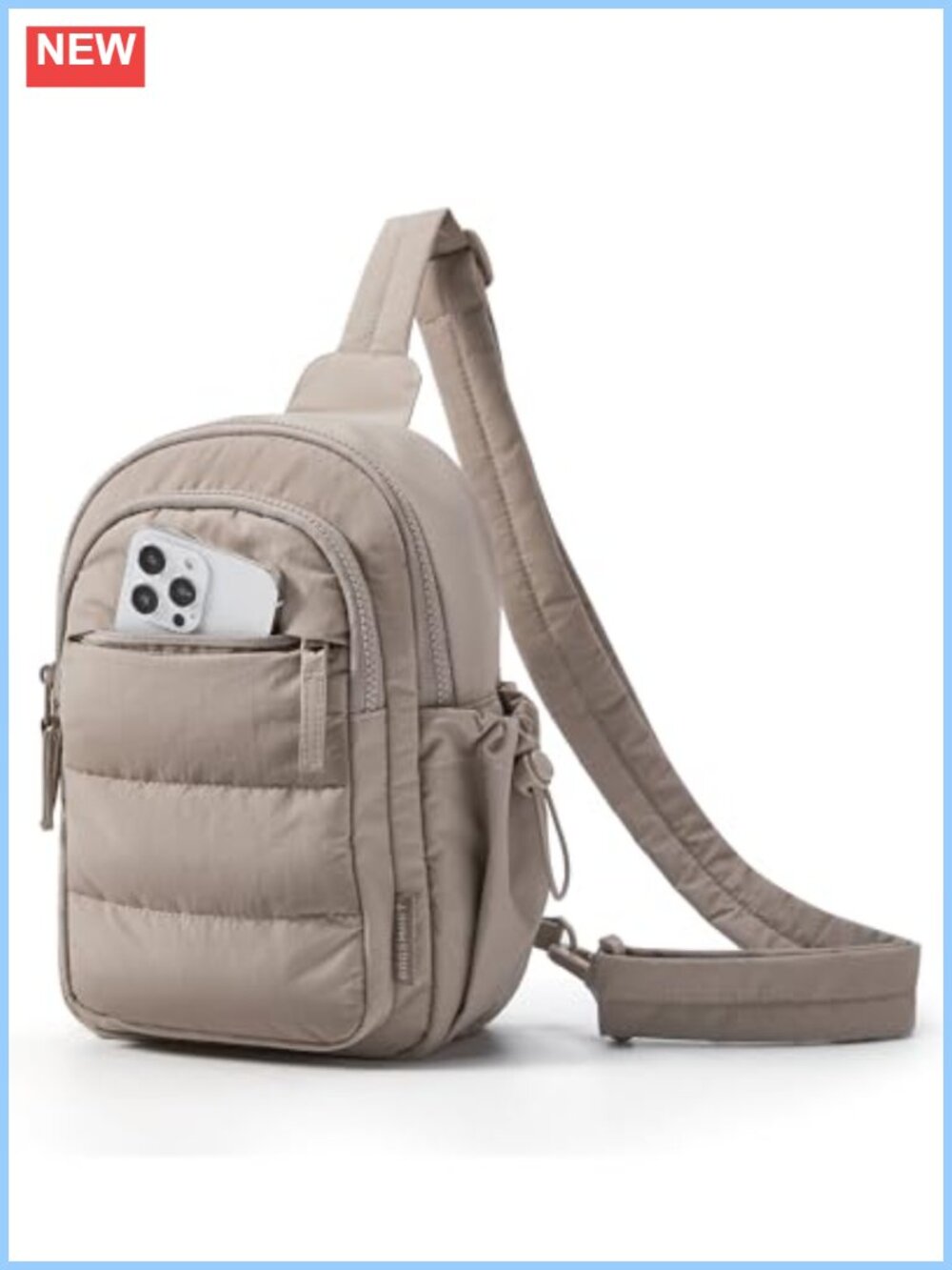 Puffer Sling Bag Crossbody RFID Blocking Quilted Travel